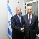 With President Shimon Peres<br/>
